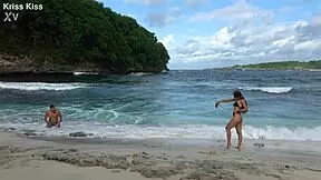 hey dude check this deep sloppy blowjob from a hot brunette stranger right on the beach trailer
