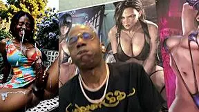 the seductive muse trans teen 18+ with tight body sucks hard trans cock till ebony babe cums white all over her petite frame