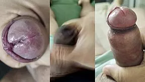 check out my small phimosis cock jerkoffs and neighbor's squirting pussy orgasms part 6