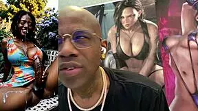 the seductive muse trans teen 18+ with tight body sucks hard trans cock till ebony babe cums white all over her petite frame