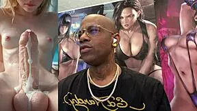 the seductive muse trans teen 18+ with tight body sucks hard trans cock till ebony babe cums white all over her petite frame