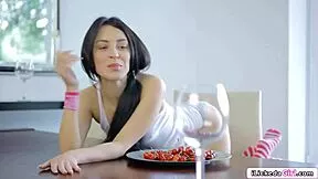small tits teen babe fingers shaved pussy to orgasm solo.