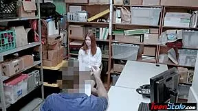 irish redhead shoplifter, ready for lp officer's big cock fuck?