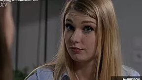 kitana lure and lucy heart finger lick tight pussies in hot office lesbian play?