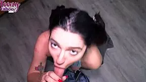 Seth Brogan pays Kiana Kumani for wet babysitter blowjob and creampie ride