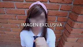 whoa schoolgirl sneaks to patio sucking student cock gets skirt creampied then heads to class 😏🍆💦