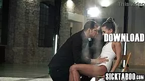 Eveline Dellai's petite ballerina toes get kissed before her tight pussy takes hard cock