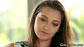 tattooed lesbian fingers her partner's wet box in intimate session