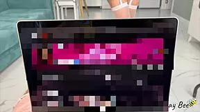 hey nurse, is that a life-saving blowjob you're giving with your wet mouth and huge tits?