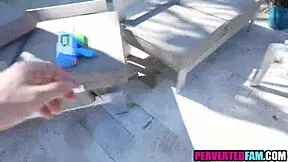 4th of july threesome with stepmom and girlfriend turns wild and taboo