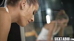 Eveline Dellai's petite ballerina toes get kissed before her tight pussy takes hard cock