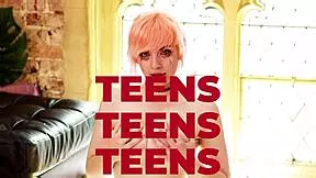 British redhead teen pornstar's juicy cunt devoured in lingerie foreplay party!