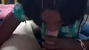 hot black princess slurps that white cock hungrily 😈🍆💦