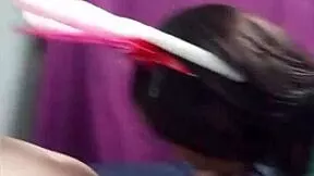 hot black princess slurps that white cock hungrily 😈🍆💦