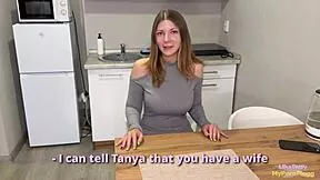 either you FUCK me NOW or my stepmom finds out bout your cheating... my stepdaughter's helping!! 😈