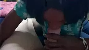 hot black princess slurps that white cock hungrily 😈🍆💦