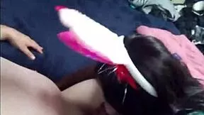 hot black princess slurps that white cock hungrily 😈🍆💦