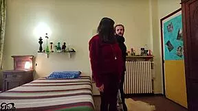 Preggo slut in woods begs instructor to fuck her hairy big tits pussy