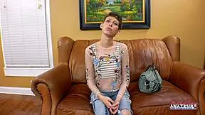 Petite Brunette Unity Delivers Sloppy Rimjob Deepthroat Greedy Cum Swallow