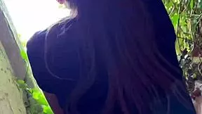 18yo tall brunette flashes public then sloppy deepthroats big cock rough doggy cowgirl pov