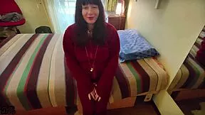 Preggo slut in woods begs instructor to fuck her hairy big tits pussy