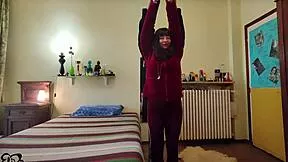 Preggo slut in woods begs instructor to fuck her hairy big tits pussy