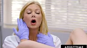kenzie reeves squirts pussy juice all over her milf doctor during lesbian exam