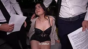 curvy leiane alexa takes double vaginal in casting interview