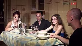 step mom teaches sex lesson 4 with orgy group fucking big tits milf redhead riding cowgirl doggystyle cum swapping