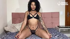 cutie college ebony student fingers her ass gets super horny and squirts hard in joi tease