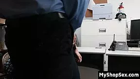 I caught that thief now fucking her tight pussy bent over squealing for mercy