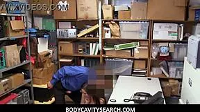Hot Teen Shoplifter Jade Amber's Big Natural Tits Bounced By Horny Mall Cop!