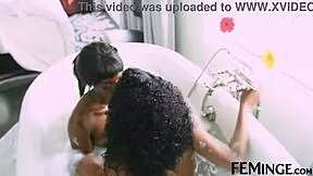 hey sexual models fingering licking scissoring with strap-on dildos in bathroom orgy?