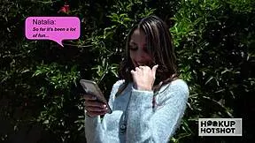 Squirting teen Natalia Nix takes rough face fucking deepthroat choking gagging rimjob then extreme cum covered facial