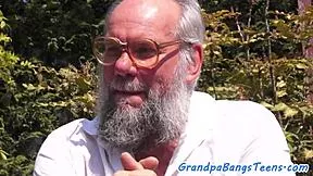 Busty European Teen Cowgirl Rides Grandpa Doggystyle