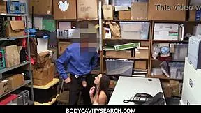 Hot Teen Shoplifter Jade Amber's Big Natural Tits Bounced By Horny Mall Cop!