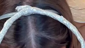 18YO BRUNETTE TEEN PRACTICES SLOPPY DEEPTHROAT ON MONSTER COCK