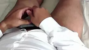 damn my tiny foreskin dick jerks off while ex teen cums hard on her juicy tits and pussy 😩💦