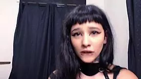 😈 little goth slut dances then fucks herself silly with that dildo toy