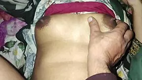 step bro sneaks in and fucks his beautiful tight stepsis pussy closeup in the bedroom while moaning loud.
