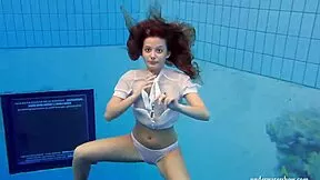 Ever seen big tits brunette zuzanna's tight pussy underwater in pool?