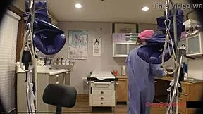 doctor tampa's nurse jewel performs gloved pussy exam on ebony patient at girlsgonegyno