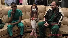 doctor tampa's nurse jewel performs gloved pussy exam on ebony patient at girlsgonegyno