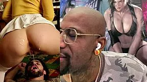 tight ebony teen bathes licks shaved pussy oozes creampie into gooner mouth