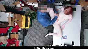 Teen Thief Dragged To Backroom For LP Strip Fuck Punishment!