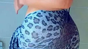 hey gorgeous tanned latina girlfriend showers off beach sand with hot masturbation play