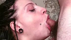 he ties up punishes naughty sub brunette deepthroat fucks creampies her garage bdsm