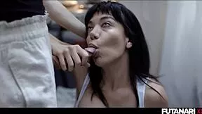 lesbian teen sprouts futa cock teasing big boob milf softly