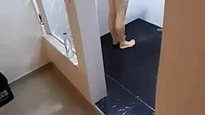 hey esposa infiel nora milf sucks and fucks huge andy z deep in hotel shower