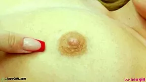 Doesn't adorable blonde model's sexy body tempt you?